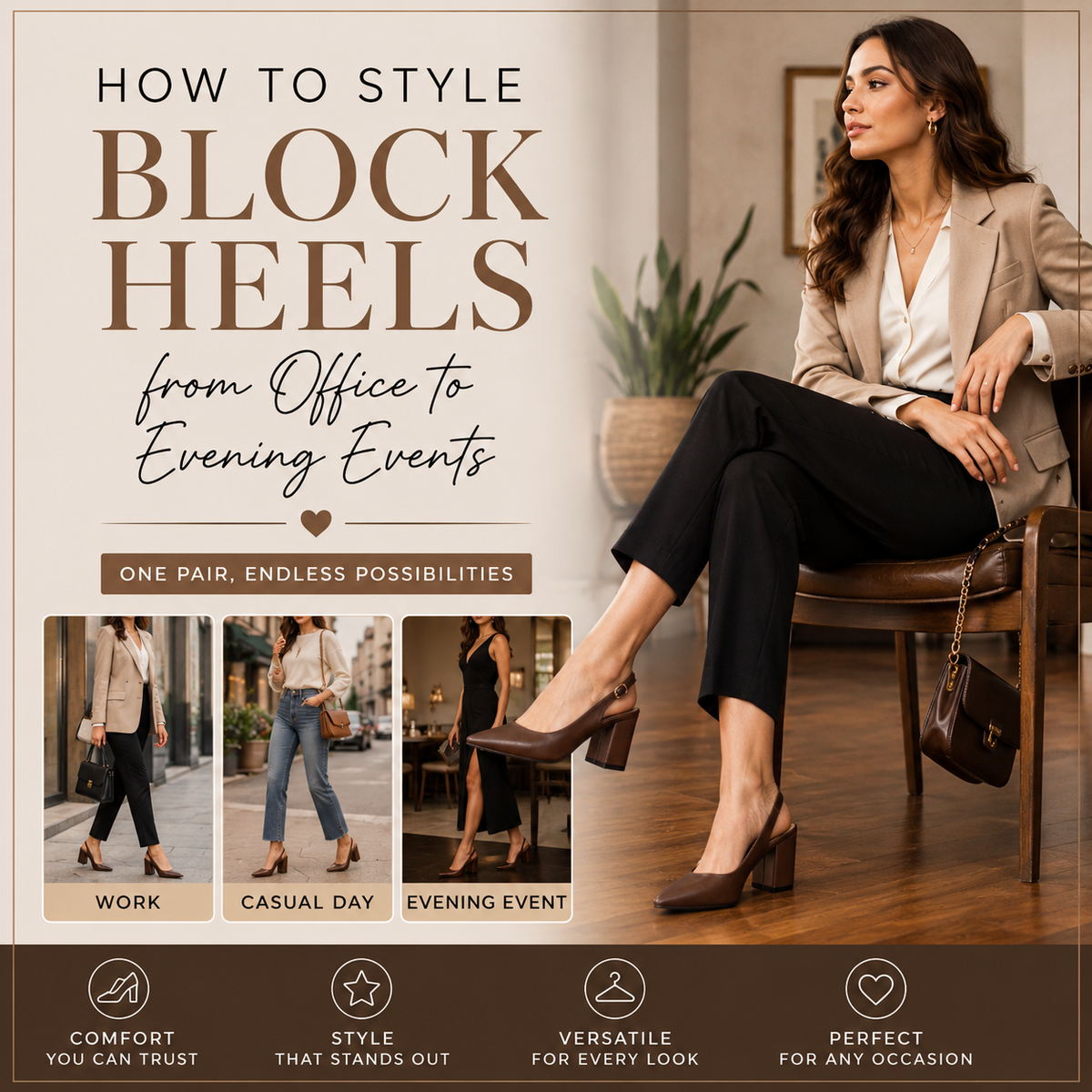 How to Style Block Heels from Office to Evening Events – styloempire