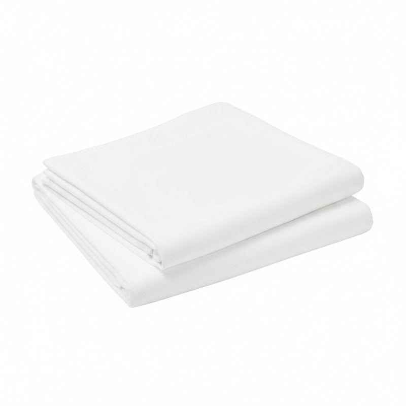 Cot Bed Sheets Super Soft Breathable Polycotton Fitted Sheet - White