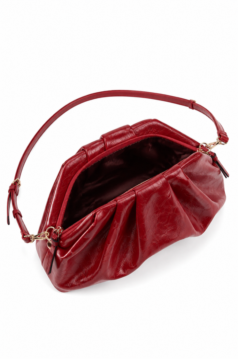 Women's Cloud Evening Clutch Bag PU Leather Shoulder & Crossbody Purse