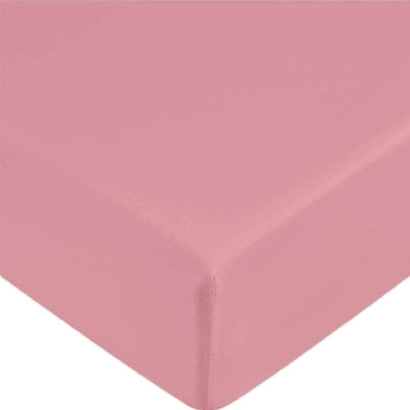Pink Deep Fitted Microfiber Sheets 40cm, Shrinkage & Fade Resistant