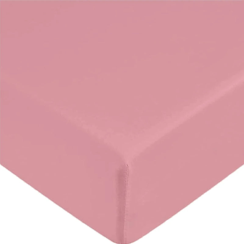 Pink Deep Fitted Microfiber Sheets 40cm, Shrinkage & Fade Resistant