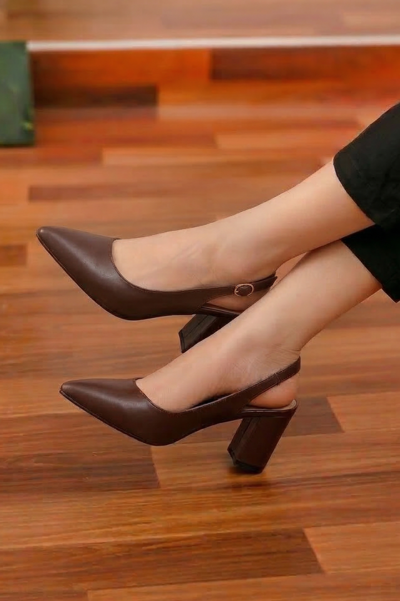 Women’s Pointed Toe Court Shoes Ankle Strap Chunky Wedding Party Pumps Elegant High Block Heel Sandals for Womens G-285-4