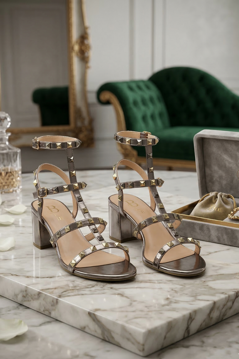 Rose Gold Ankle Strap Heel BS-7