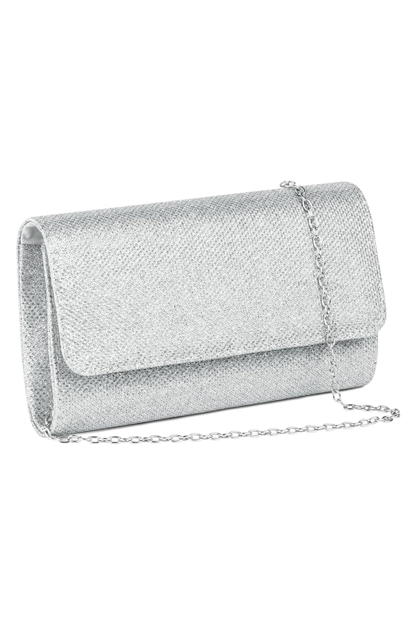 Women's Glitter Envelope Clutch Bag | Sequin Evening Purse with Detachable Chain