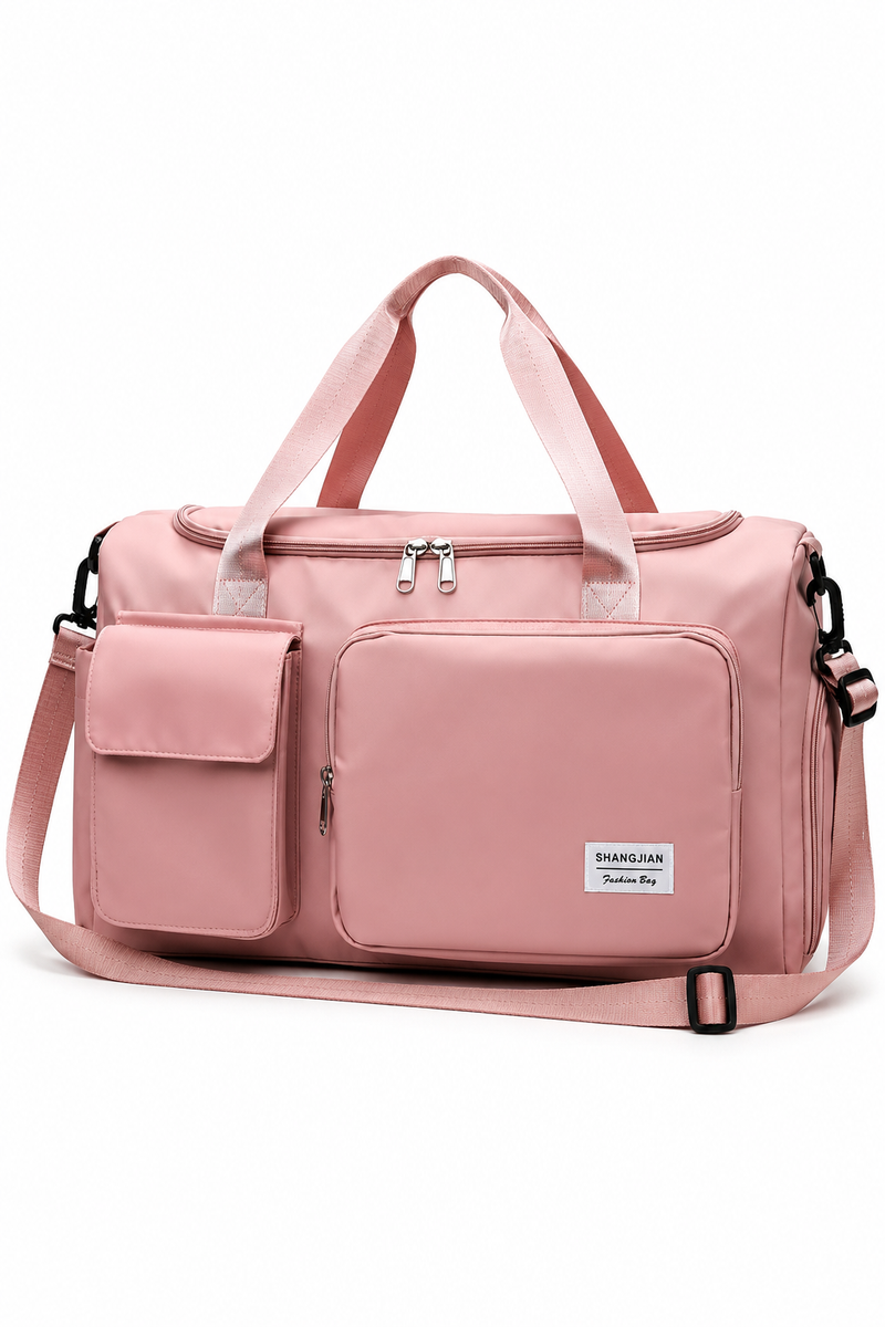 Men's Women's Sports Gym Duffle Bag with Shoe Compartment & Wet Pocket