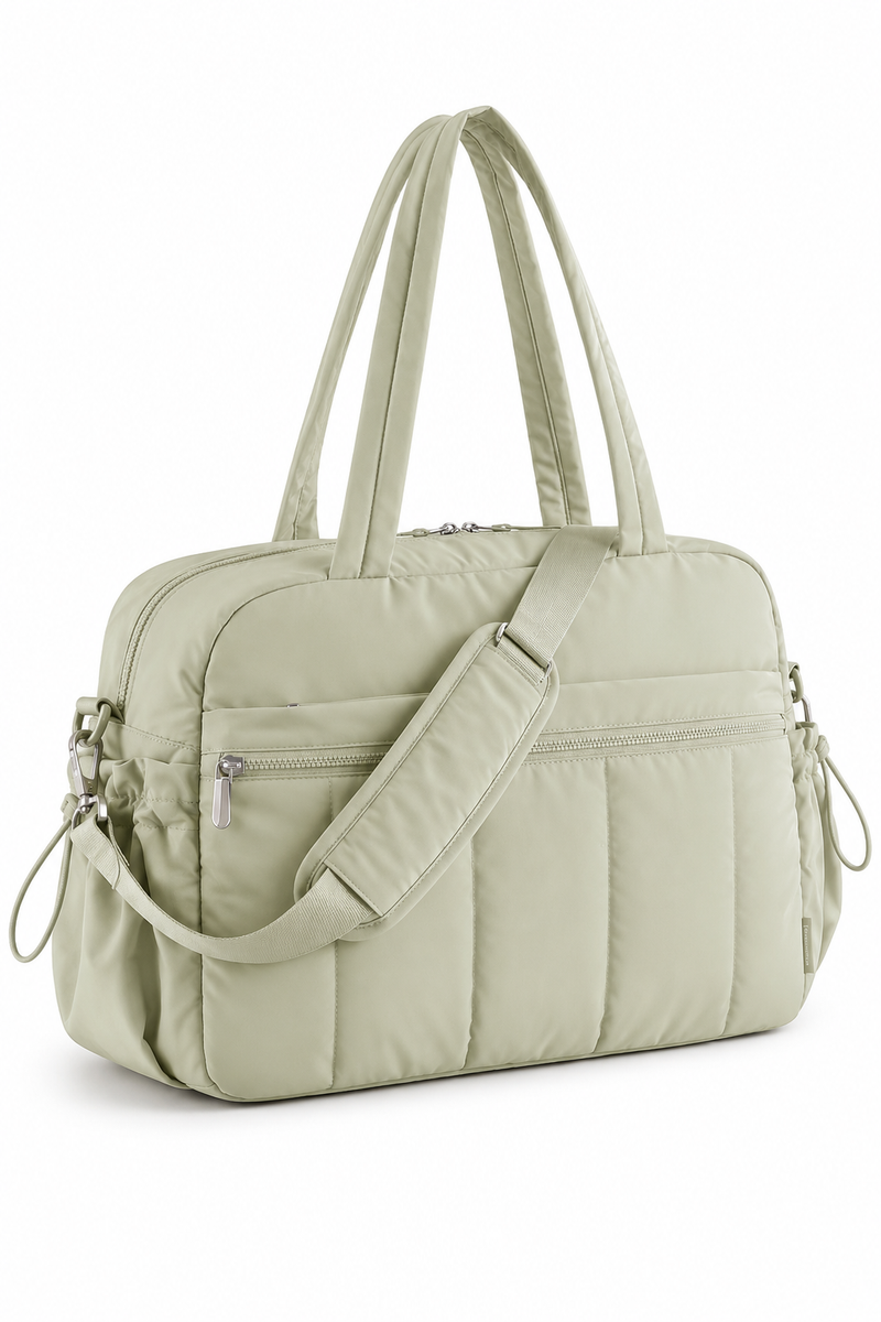 Women's 24L Gym Bag Travel Duffle Bag with Wet Pocket & Trolley Sleeve