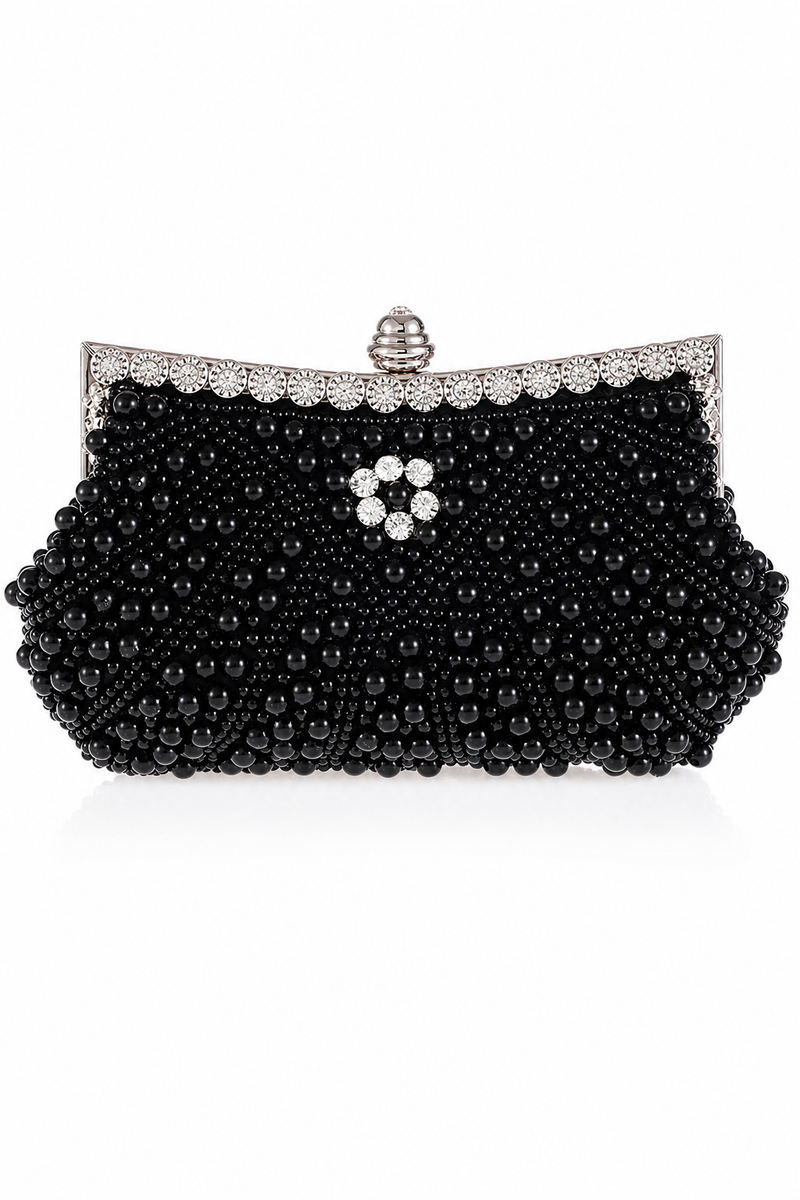 Women's Faux Pearl Rhinestone Clutch Bag | Bridal Wedding Evening Handbag