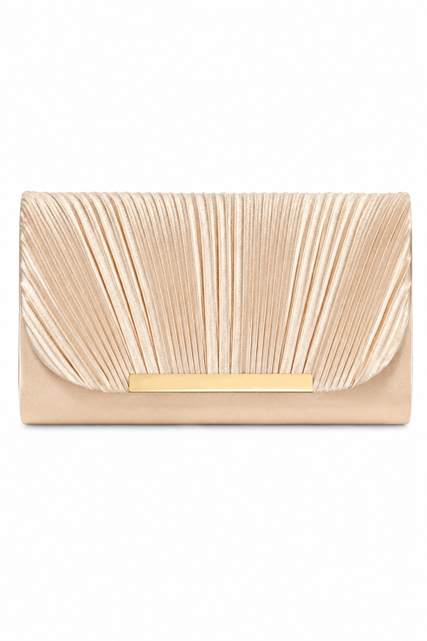 Women's Satin Evening Clutch Bag with Detachable Chain Wedding Party Purse