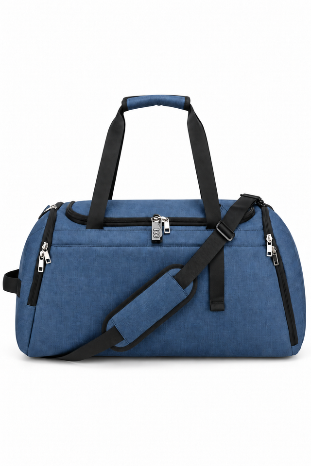 42L Waterproof Gym Duffle Bag with Shoe Compartment & Wet Pocket