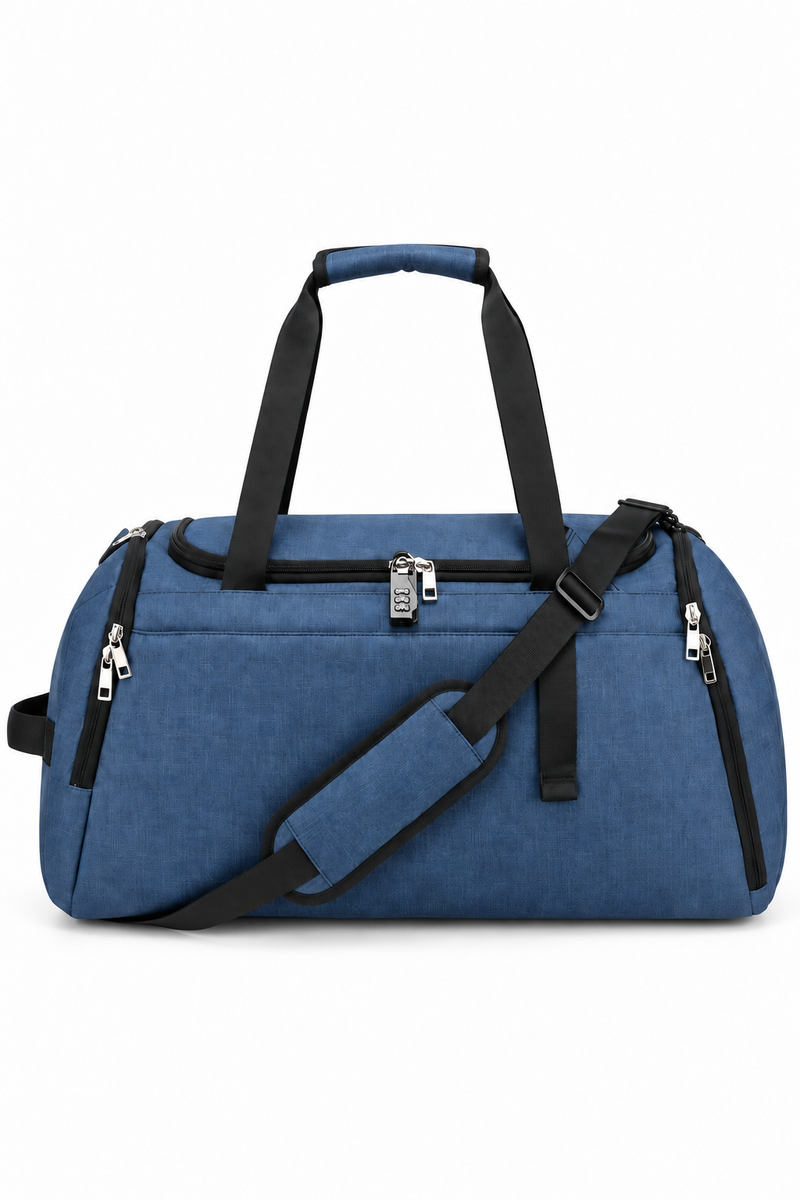 42L Waterproof Gym Duffle Bag with Shoe Compartment & Wet Pocket