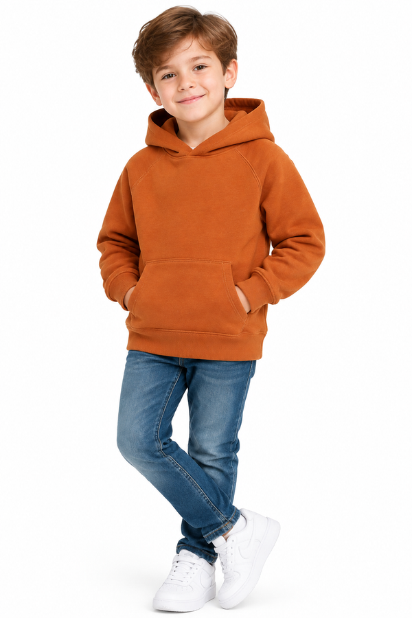 Boys Fleece Hoodie Sweatshirt – Kids Brushed Cotton Blend Pullover Jumper Casual Top